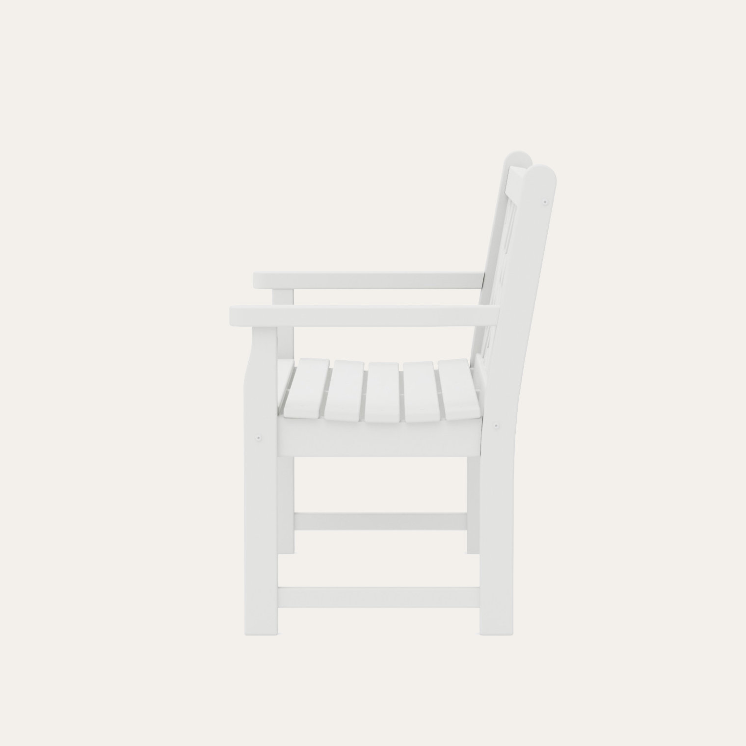 POLYWOOD® Chippendale 47" Garden Bench, White