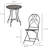 2 - Person Metal Patio Dining Set with Round Table