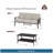 2 Piece Outdoor Patio Set, 70 Inches All-Weather Metal 3-Seat Metal Patio Sofa And Rectangular Coffee Table, With Beige Cushions & Khaki Frame-44387848-44387851