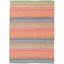 Tapis orange / bleu / vert en laine à motif géométrique fait à la main Kilim