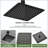16 Inch Square Rain Shower Head Matte Black 304 Stainless Steel Showerhead-124802040