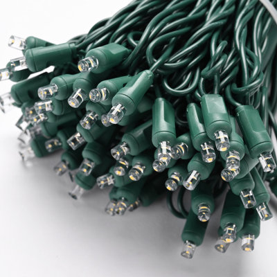  200Ft Christmas String Lights Grade IP65 Waterproof UL Listed Dimmable Twinkly Lights Outdoor Indoor Commercial for Holidays Christmas Trees Patio Garden Decor Green Rope