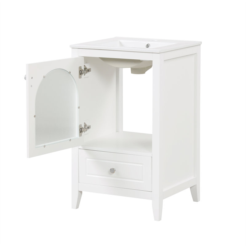 Meuble-lavabo 20 po avec lavabo, Blanc