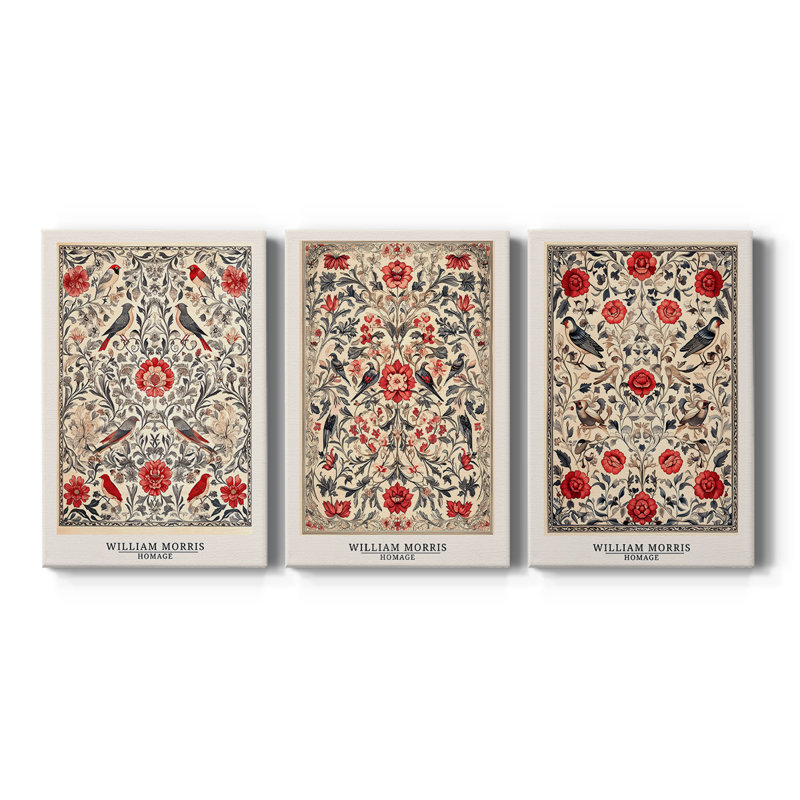Série de pièces de monnaie de la collection Cccxxi de William Morris - 3 pièces, H 12 po x l 24 po