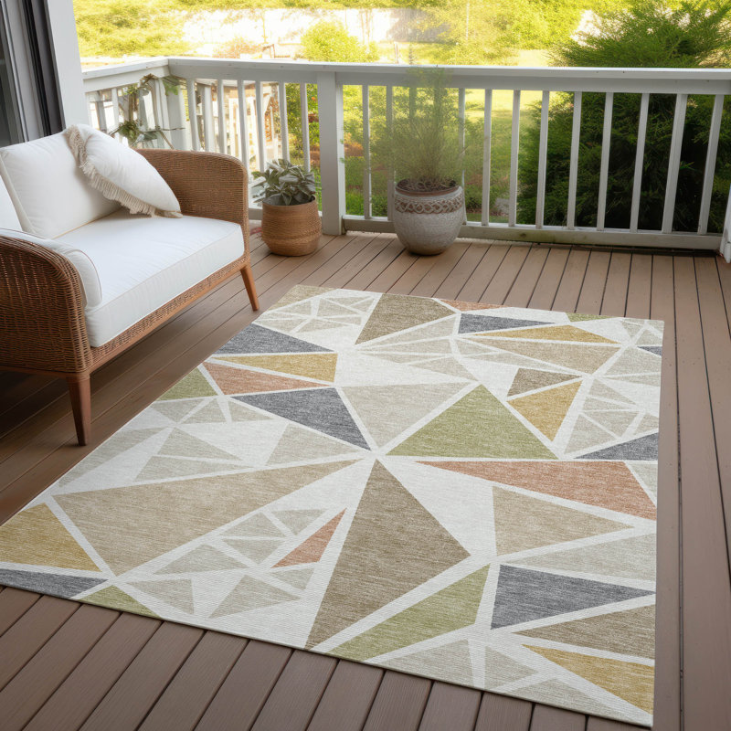 Tapis ivoire intérieur / extérieur Aristea , 5' x 7'6"