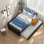 Lit simple gigogne peu encombrant, bois de pin, design espresso moderne