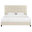 Lit plateforme tapissier touffeté