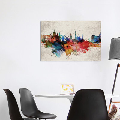 Amsterdam Abstract 1 Piece Wrapped Canvas Wall Art