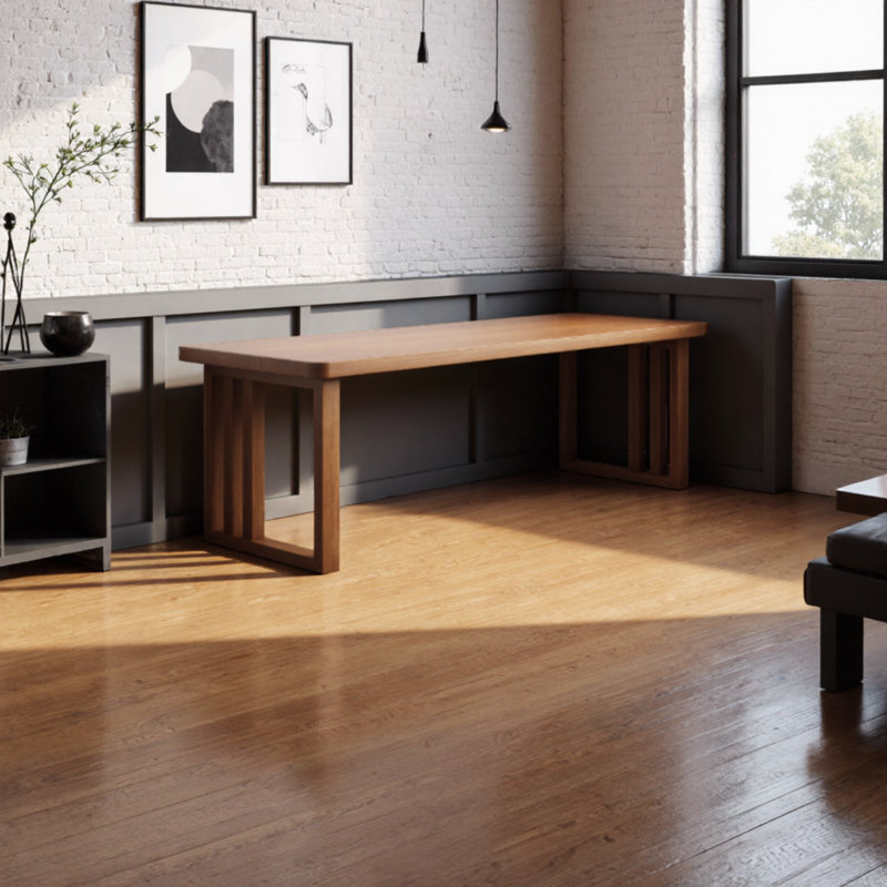 Bureau d'étude en bois massif avec bureau spacieux Farmhouse, H 29,52 po x l 39,37 po x P 23,62 po