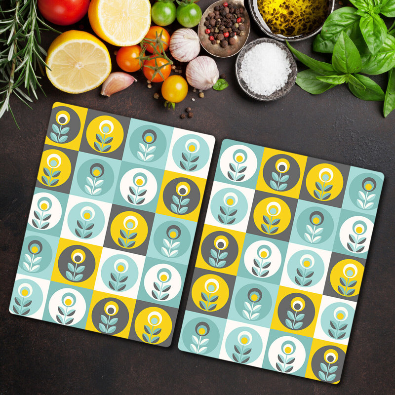 Perryopolis Tempered Glass Chopping Board, 52cm x 40cm