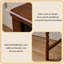51.18" Brown solid rectangular wood desk