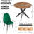 Small Kitchen Table Chairs Set Of 4, Round Pedestal Dining Table And Velvet Chairs-1326759390