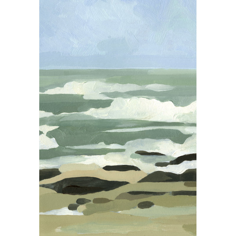 Abstracted Coastline I by Emma Caroline - Wrapped Canvas Print, 30.48cm H x 20.32cm W x 3.8cm D