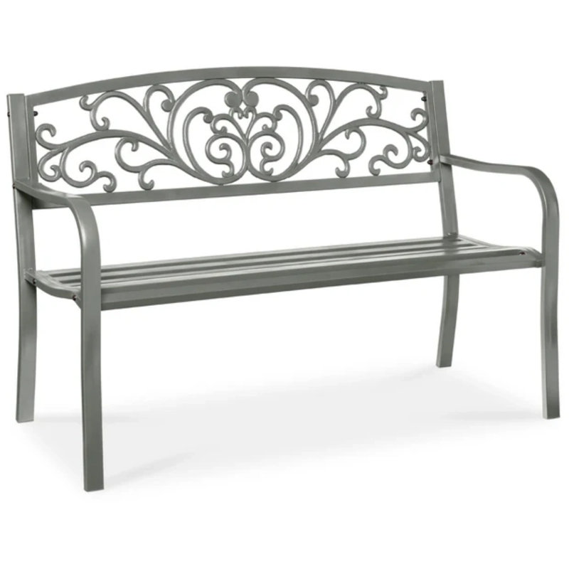 Banc en acier, Gris