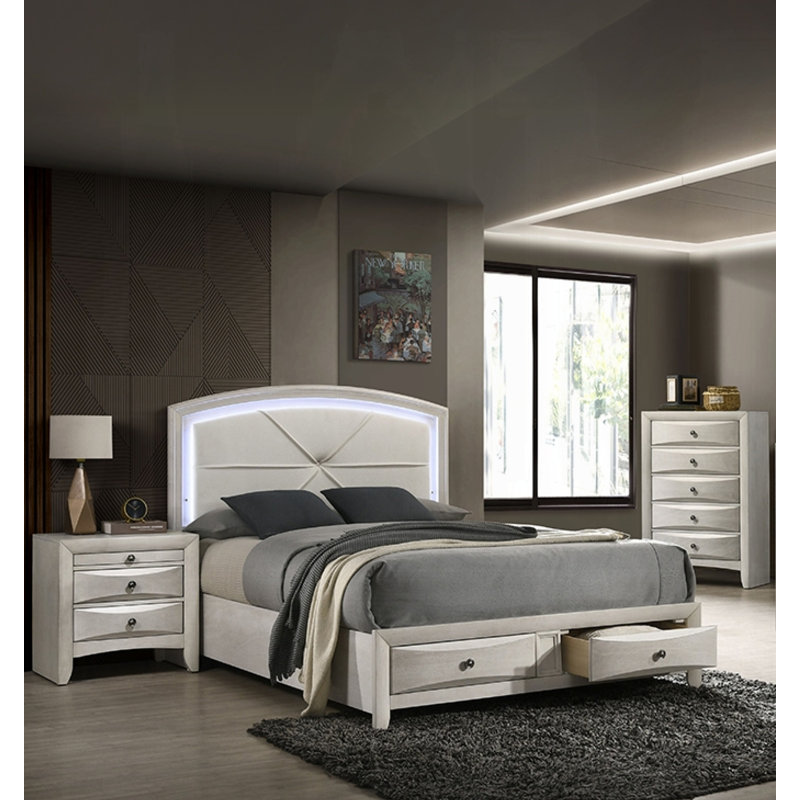 Ensemble de chambre à coucher 3 pièces Ramondi, Grand