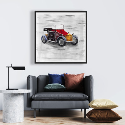 Vintage Car with Sunroof Canvas | Contemporary Home Decor