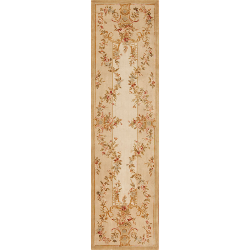 Savonnerie One-of-a-Kind 3' X 12' Hand Knotted Area Rug