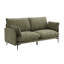 Canapé en tissu vert Dalton avec 2 coussins (coussin compressé)