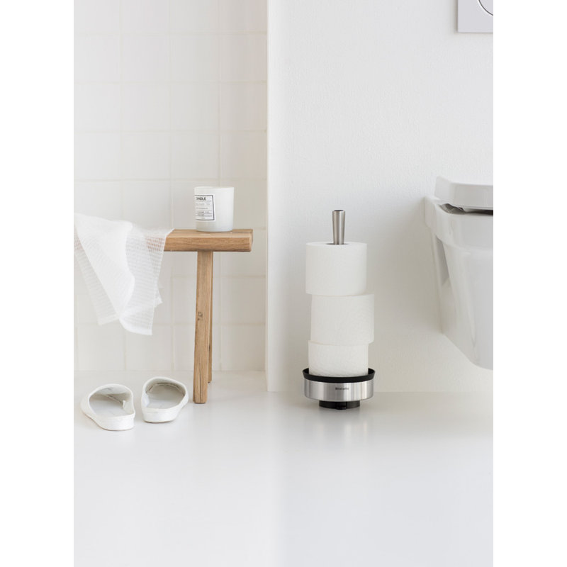 Brabantia Profile Toilet Roll Dispenser, Matt Steel