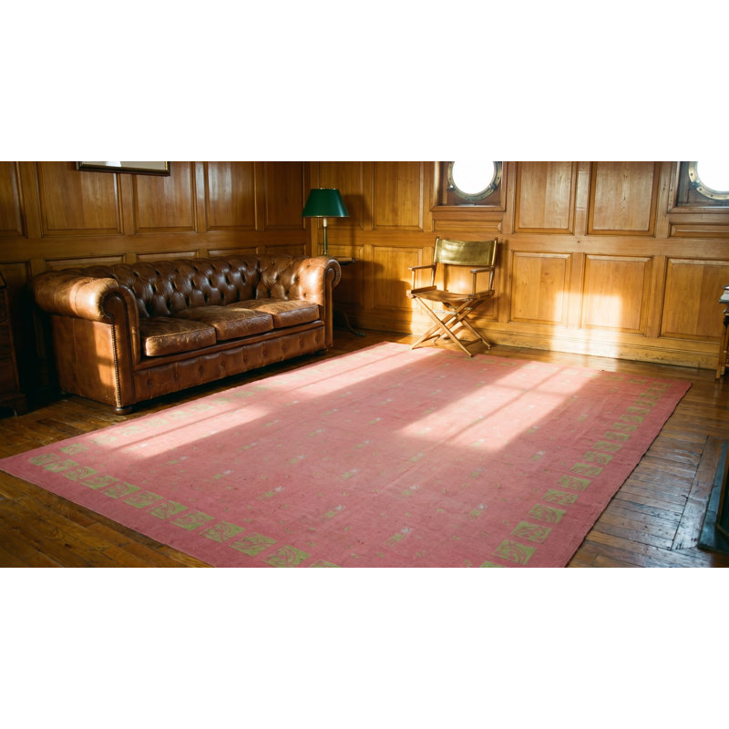 Antique Large Donegal - Arts & Crafts English Flat Weave Rug