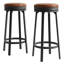 Upholstered Counter Stool with Metal Frame