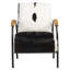 Ebony Genuine Goat Hide Upholstered Occasional Chair