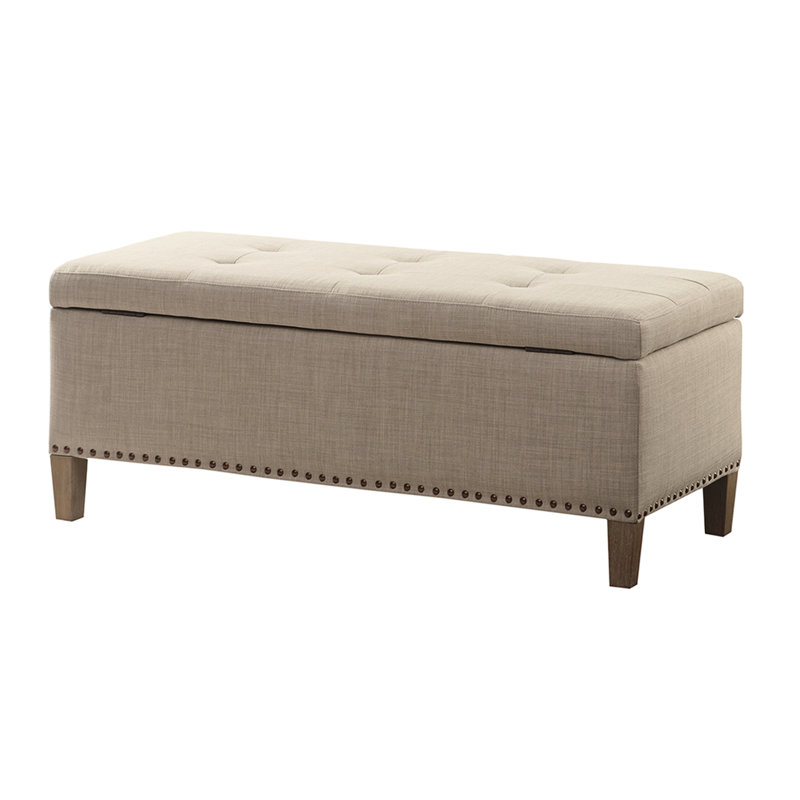 Grey Storage , Birch Legs With Finish, Soft Close, 400Lb Weight Limit, 42" Long X 18" High Bench In , 42W 18D 18H, Interior Space, Black Finish