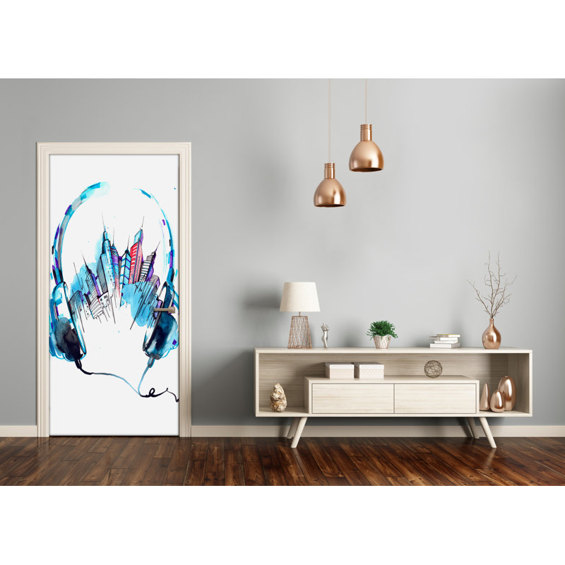 Music City Door Decal, 80.7" H x 37.4" W