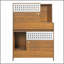Ensemble de meubles modernes 2 en 1 pour chat 2 en 1, table d'appoint pour litière pour chat, maisonnette avec rangement pour 2 petits chats - Brun-1770398390