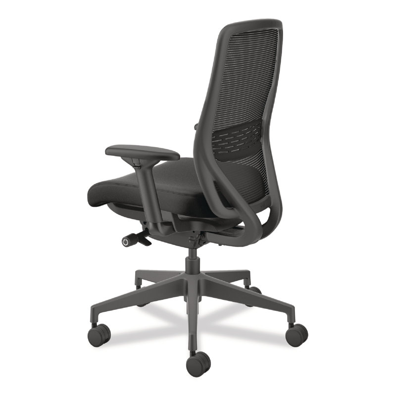 Black Mesh Adjustable Task Chair with Swivel Base