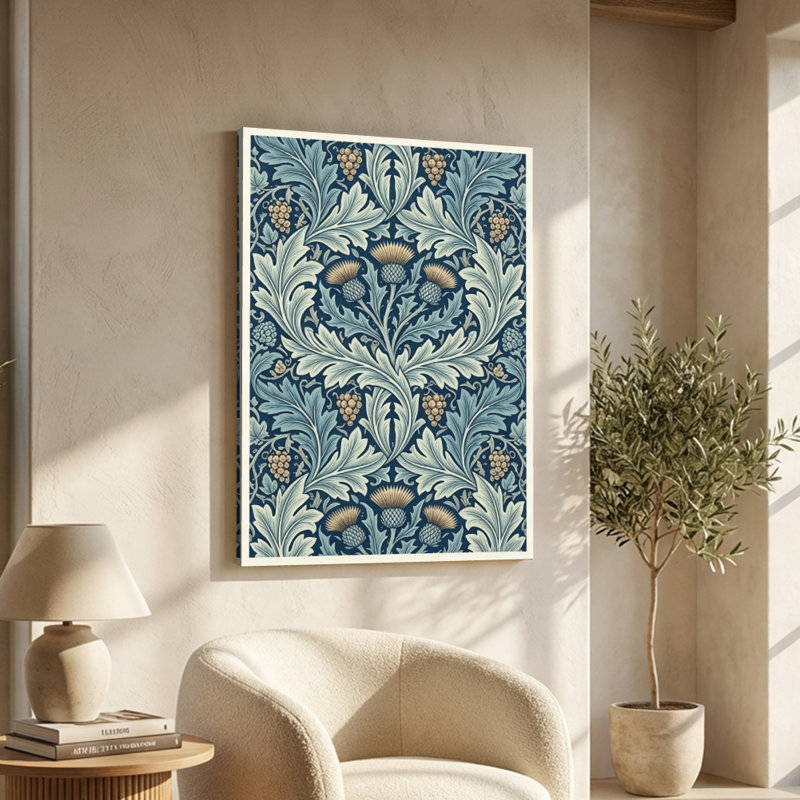 "Thistle and Grape Botanical", art mural sur toile encadré