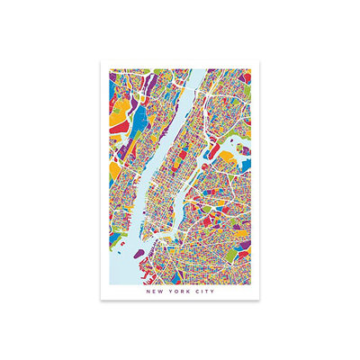 " New York City Street Map " by Michael Tompsett