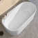 63 in. x 31.5 in. Freestanding Solid Surface Soaking Bathtub Matte White Stand Alone Tub with Drain