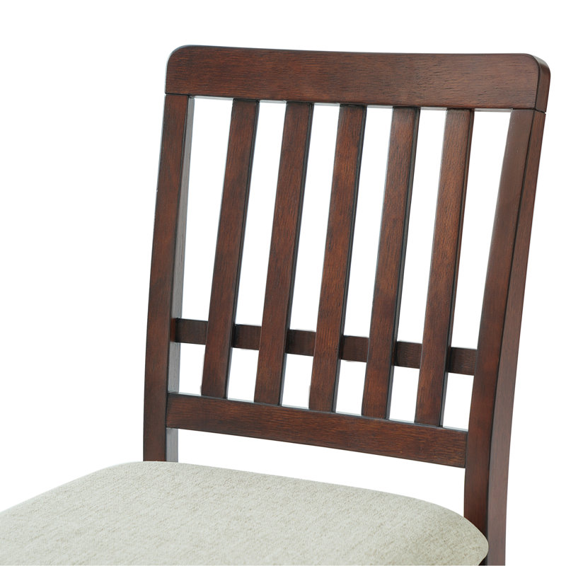 Chaises de salle à manger 2 pièces scandinaves modernes, dossier en bois courbé avec siège en tissu gris, finition pour la salle à manger et un appartement, facile à assembler - brun clair - brun