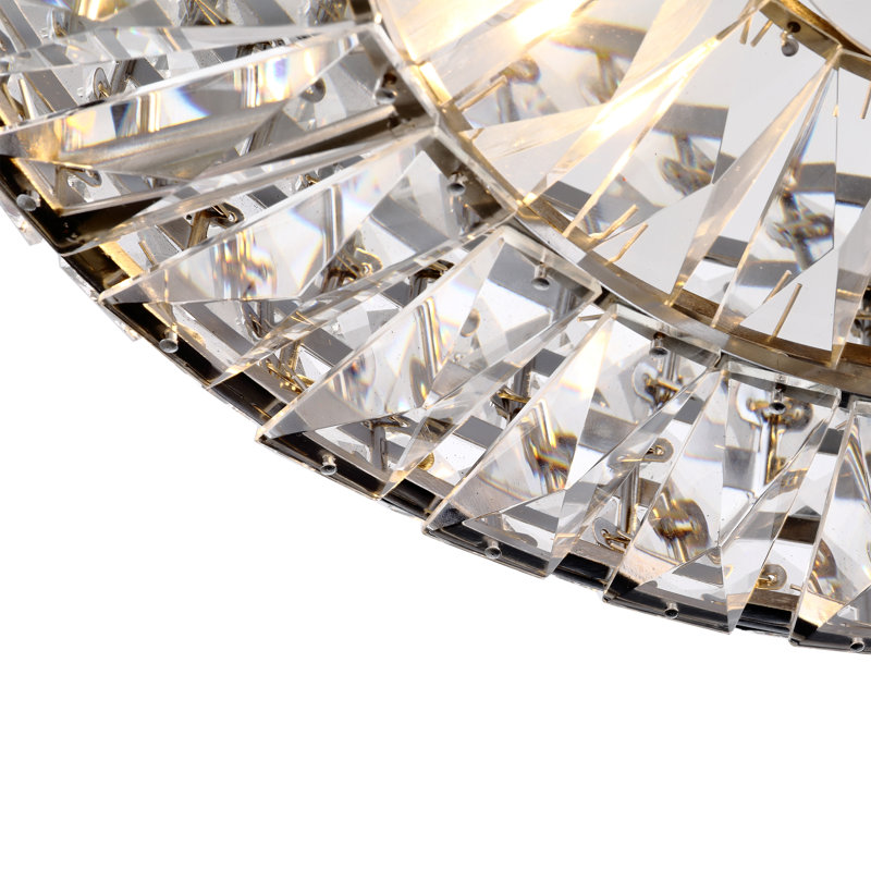  Vangorder 4 - Light 15" Chrome Crystal Flush Mount