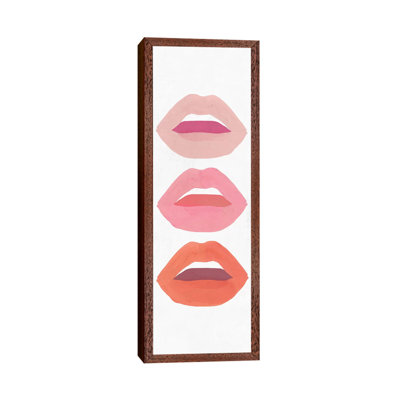Red Lips II 1 Piece Panoramic Wall Art on Canvas