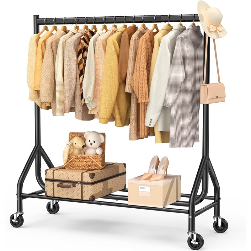 Metal 1 - Hook Coat Rack, Black