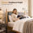 Mid-Century Upholstered Platform Bed-1303522898
