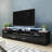 Casares 76.3" Modern TV Stand with LED Lighting, High Gloss Finish, Media Storage-1131669558