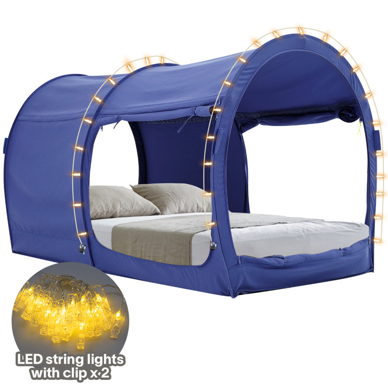 Navy Blue Polyester Twin Bed Tent Canopy
