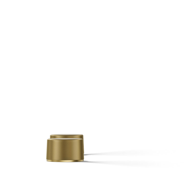 Components™ Bathroom Sink Handles with Oyl Design, Vibrant Brushed Moderne Brass