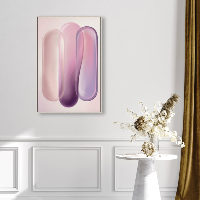 Berry Layers Print by Oliver Gal, 46"H x 31"W, Silver Floater Frame