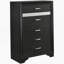 Commode de chambre noire à 6 tiroirs-214402573