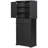 Adjustable Shelf Black Storage Cabinet For Bathroom, Living Room, Or Office, Drawer, And - Tipping, Painted