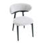 Parsons Set of Two Light Grey Fabric Black Effect Ash Wooden Frame Dining Chairs