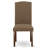 7 Piece Dining Table Set Consist of a Rectangle Dining Room Table and 6 Dark Coffee Linen Fabric Upholstered Parson Chairs, Mahogany-738781419-738781418