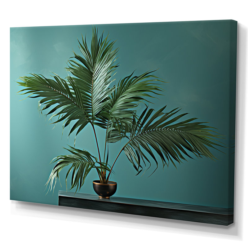 «Solitaire Palm Stand Tranquility», reproduction sur toile, Toile tendue, H 24 po x l 32 po x P 1 po