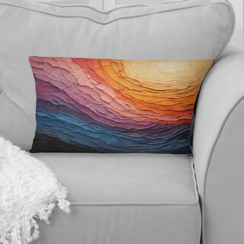 Coussin décoratif jaune lyrique «Lyrical Abstraction» Lyrical Sunset I - Lyrical Abstraction