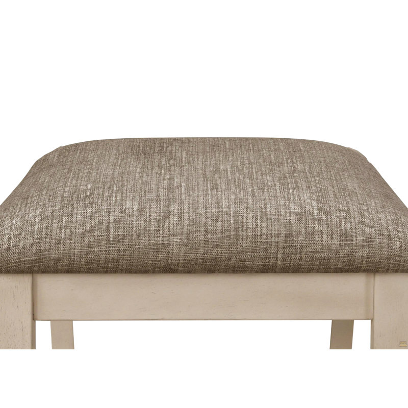 Ensemble de table de salle à manger extensible 7 pièces Craie