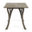 Table de patio carrée avec pieds en acier